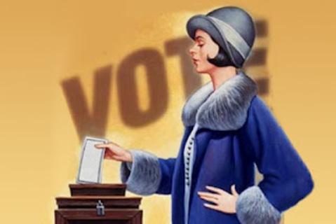 Resultado de imagem para voto feminino CHARGES