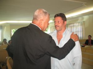 Presidente da Cmara Adair Tiago e o psiclogo Jos Magno Macedo