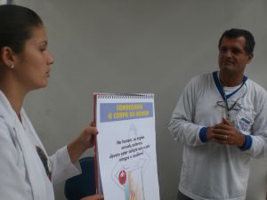Palestrantes profisssionais da Sade Adriana Carrijo e Paulo Borges