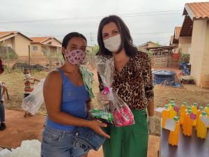 Moradora do bairro e primeira-dama