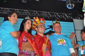 Primeira dama Dione,Rainha e Rei Momo,e o prefeito Baird