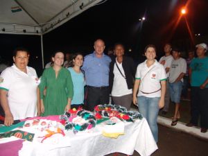 Equipe da Sade e prefeito Baird