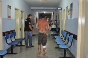 Traficante recebendo atendimento da FH