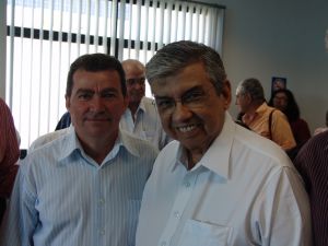 Prefeito de Figueiro, Getulio Furtado Barbosa,e o Ministro da Previdncia, Garibaldi Alves Filho 