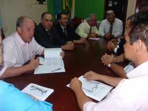 Reunio na sala da presidencia da Camara